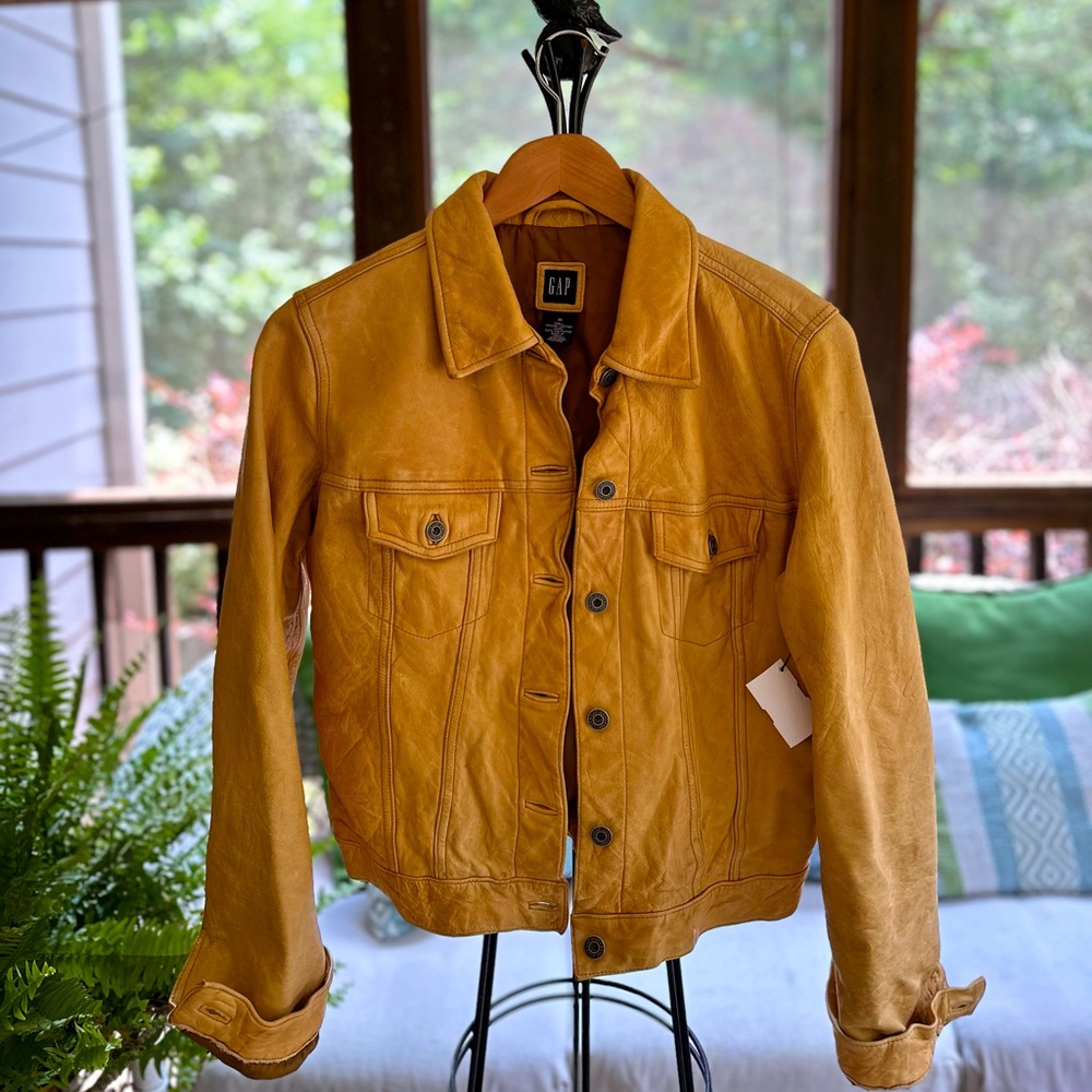 GAP Genuine Leather Jacket Sz M